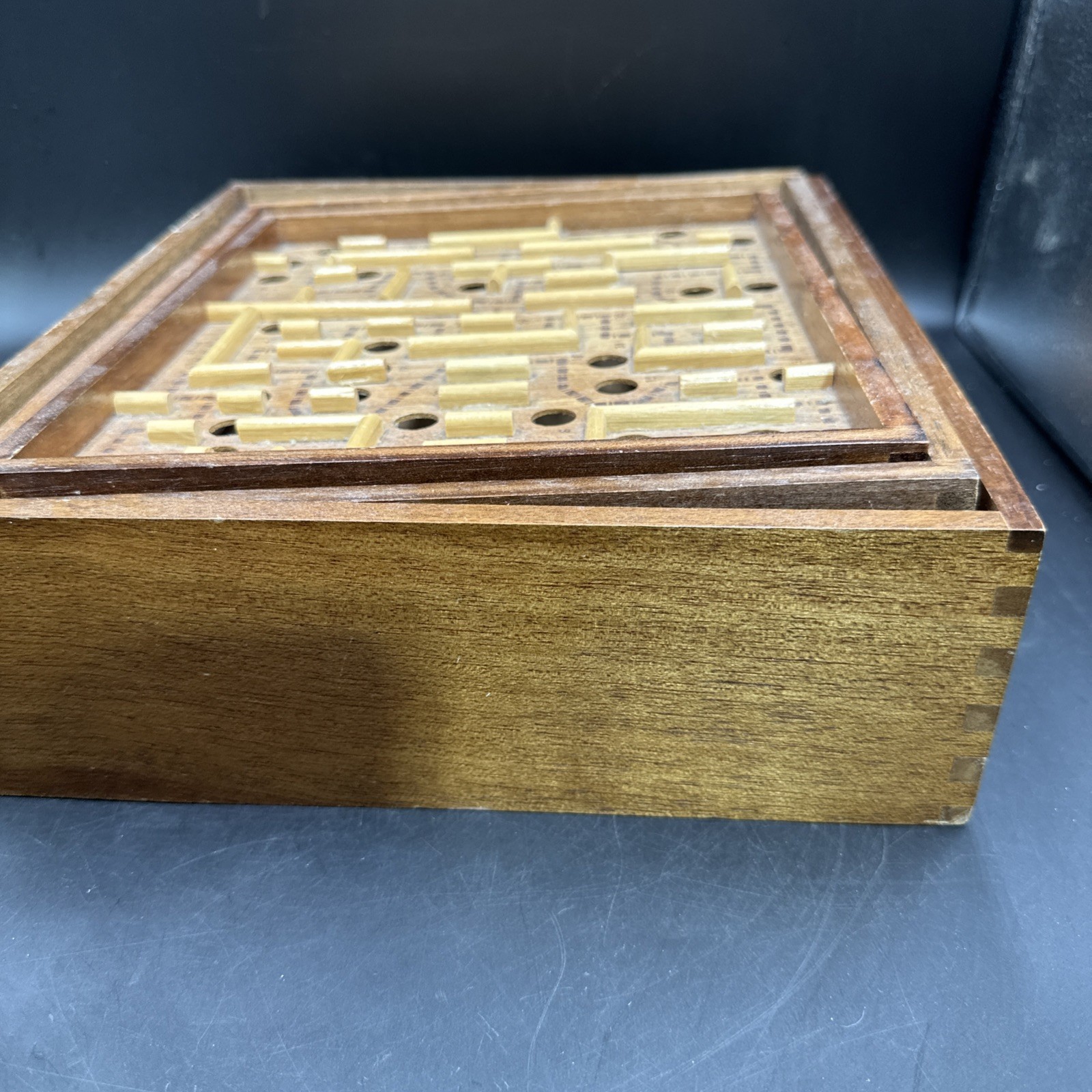 Vintage Labyrinth Wooden Maze Marble Skill Puzzle Game