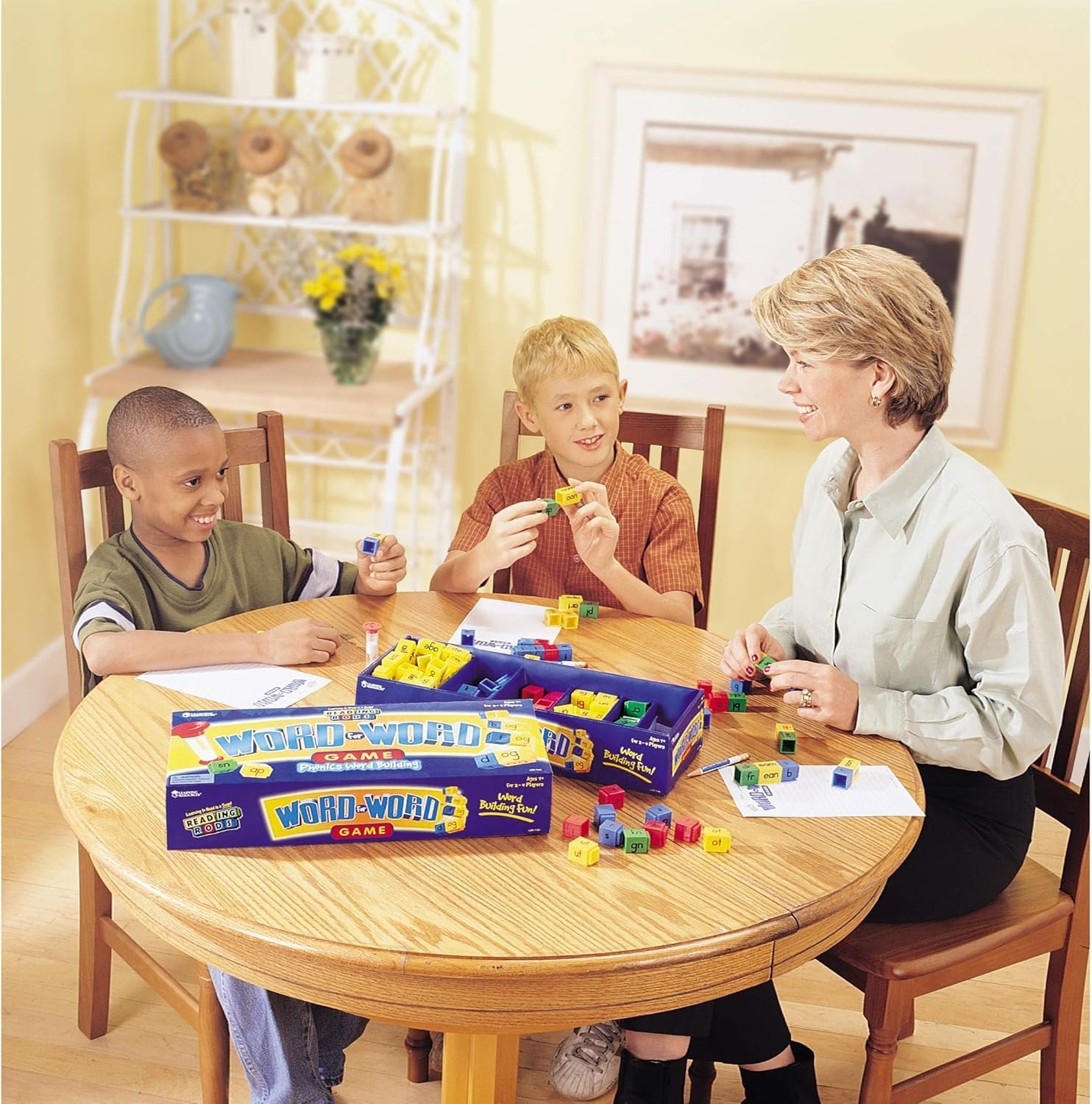 Customizable Word Building Board Game – Engage 2-4 Players Ages 7+ with Phonics