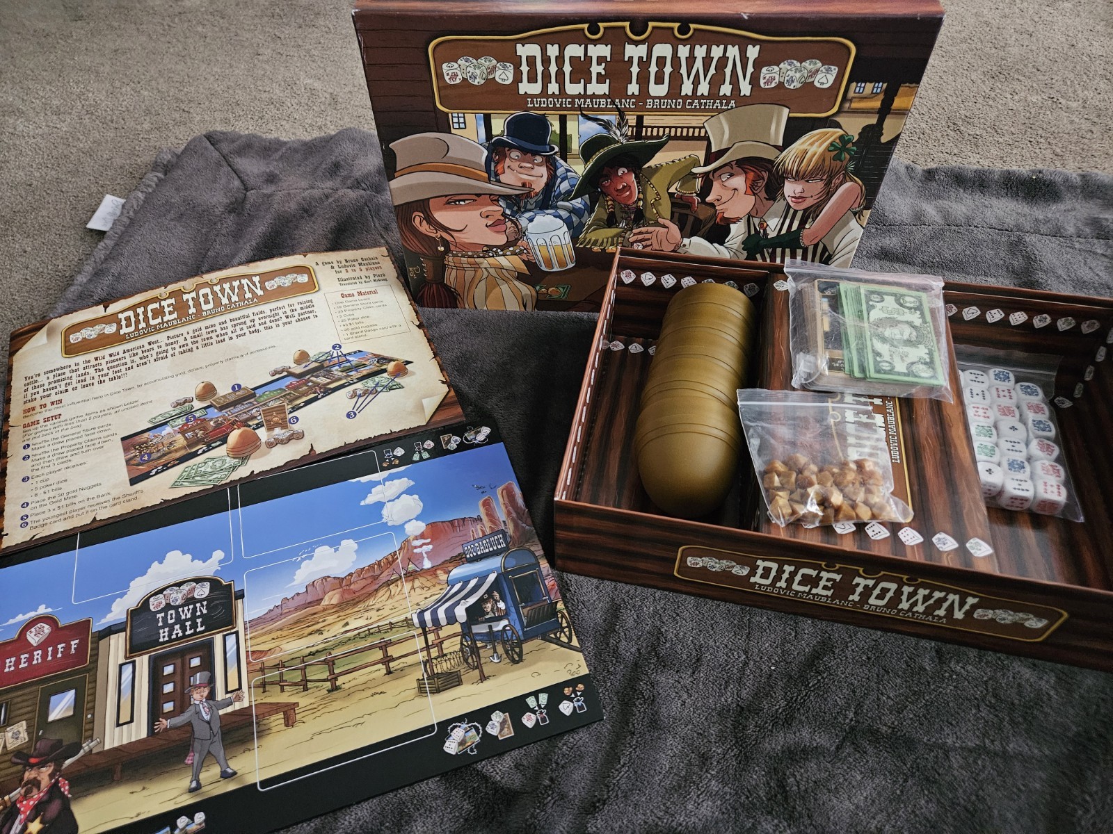 Dice Town Board Game Matagot Complete – Poker Dice Western Strategy Game