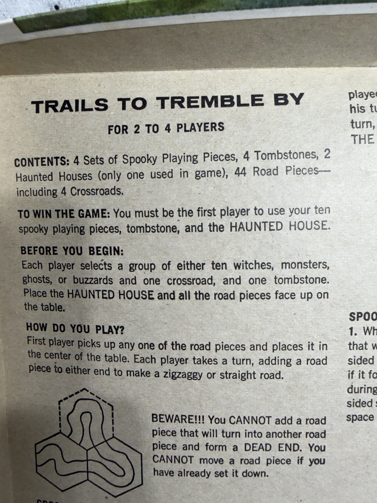 Vintage Whitman Trails to Tremble by – Scarey Crossroads Game – Complete 4702