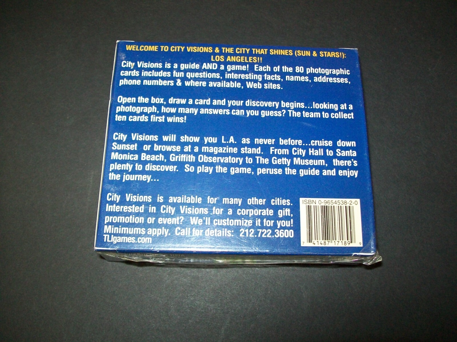 City Visions Los Angeles Photographic Game Cards And Guide Travel Game New