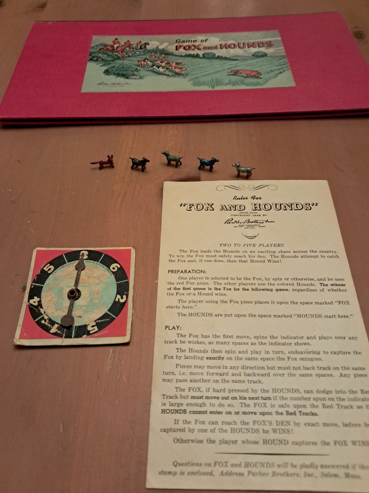 2 Vintage board games/tin toy Tipit by Wolverine & Fox and Hounds