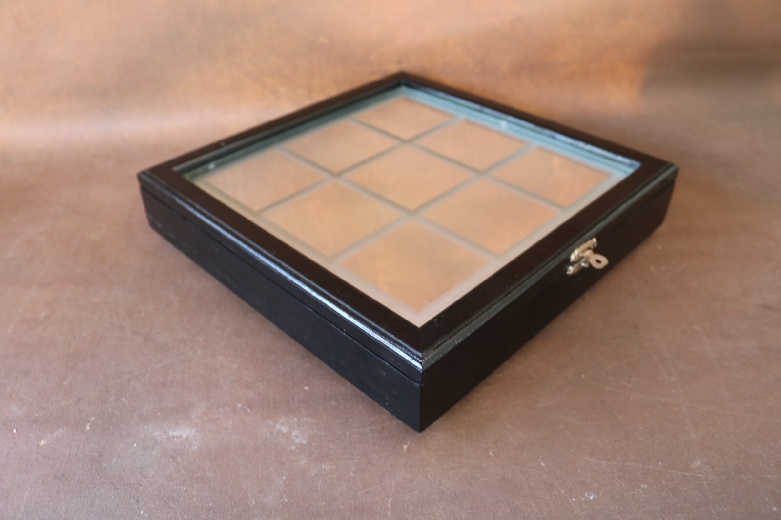 Tic-Tac-Toe Board Game featuring acrylic tokens with a storage mirrored board