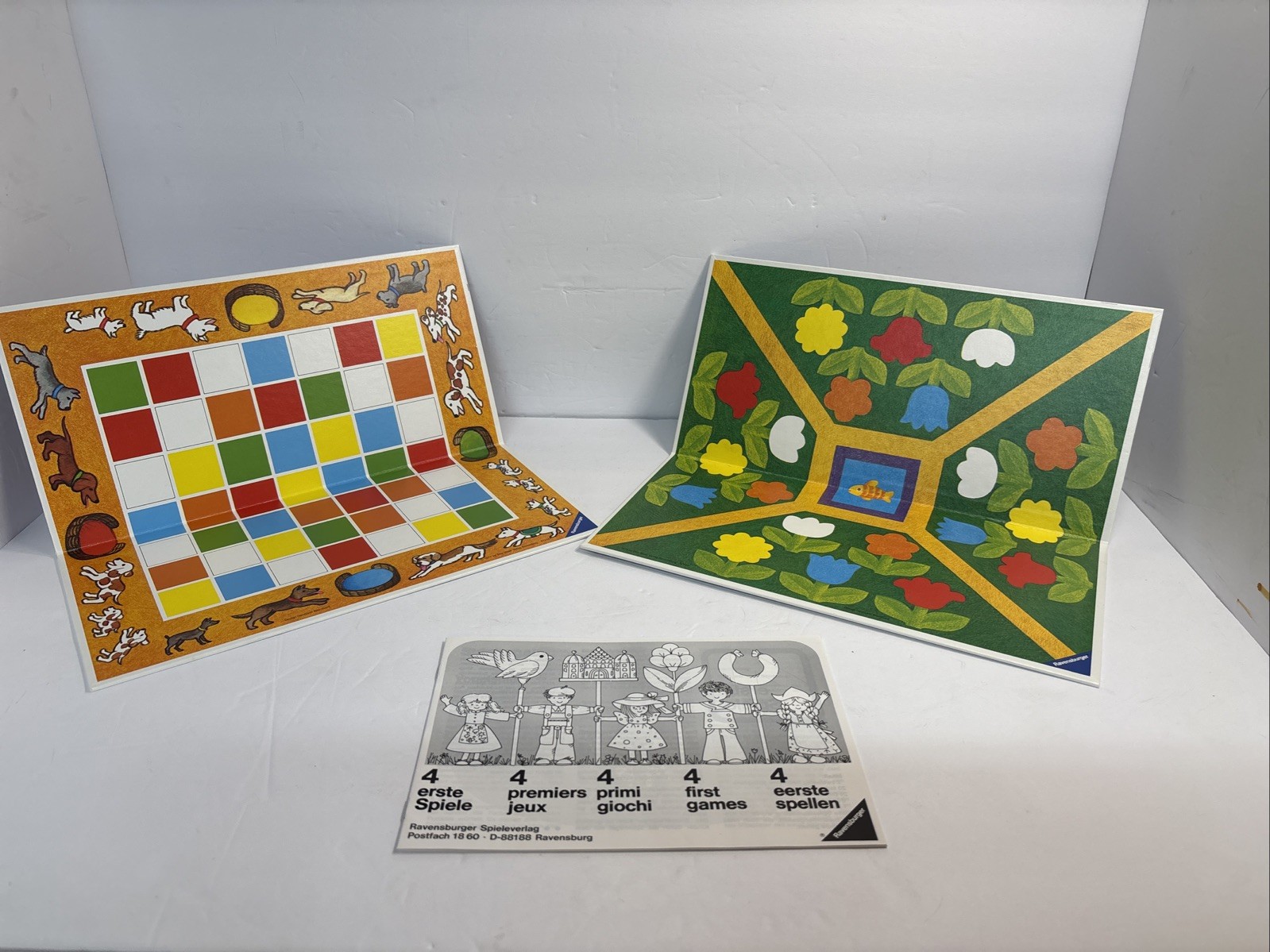 VINTAGE 4 First Games COMPLETE Ravensburger 1974 Childrens Kids NEW OPEN BOX!