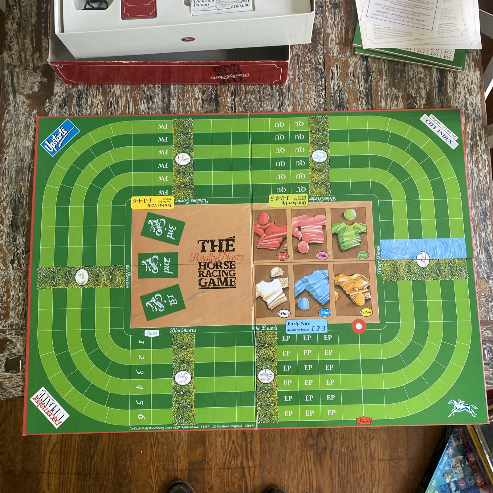 The Really Nasty Horse Racing Game Race Board Upstarts UK 1989