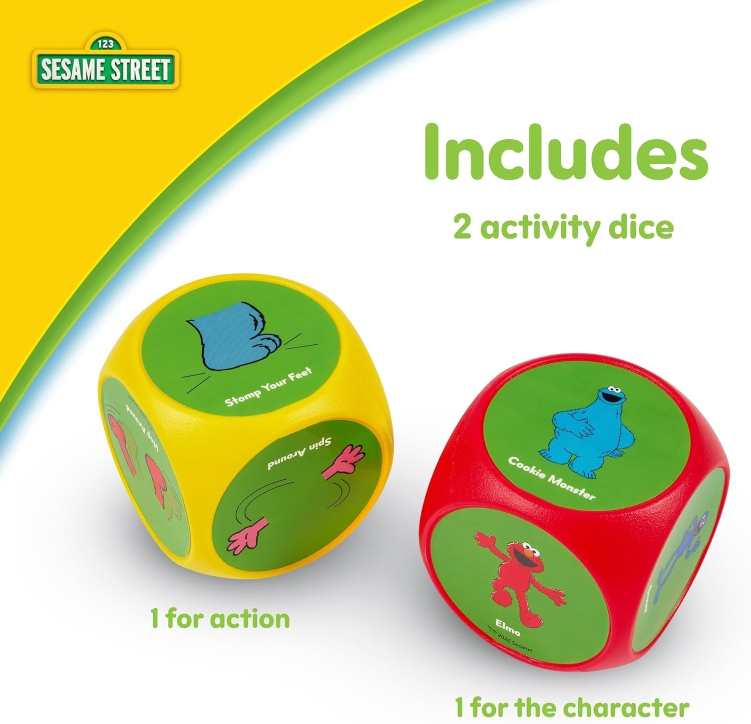 Sesame Street Dice Imagination Act Out the Action Game | Family Game Night fo…
