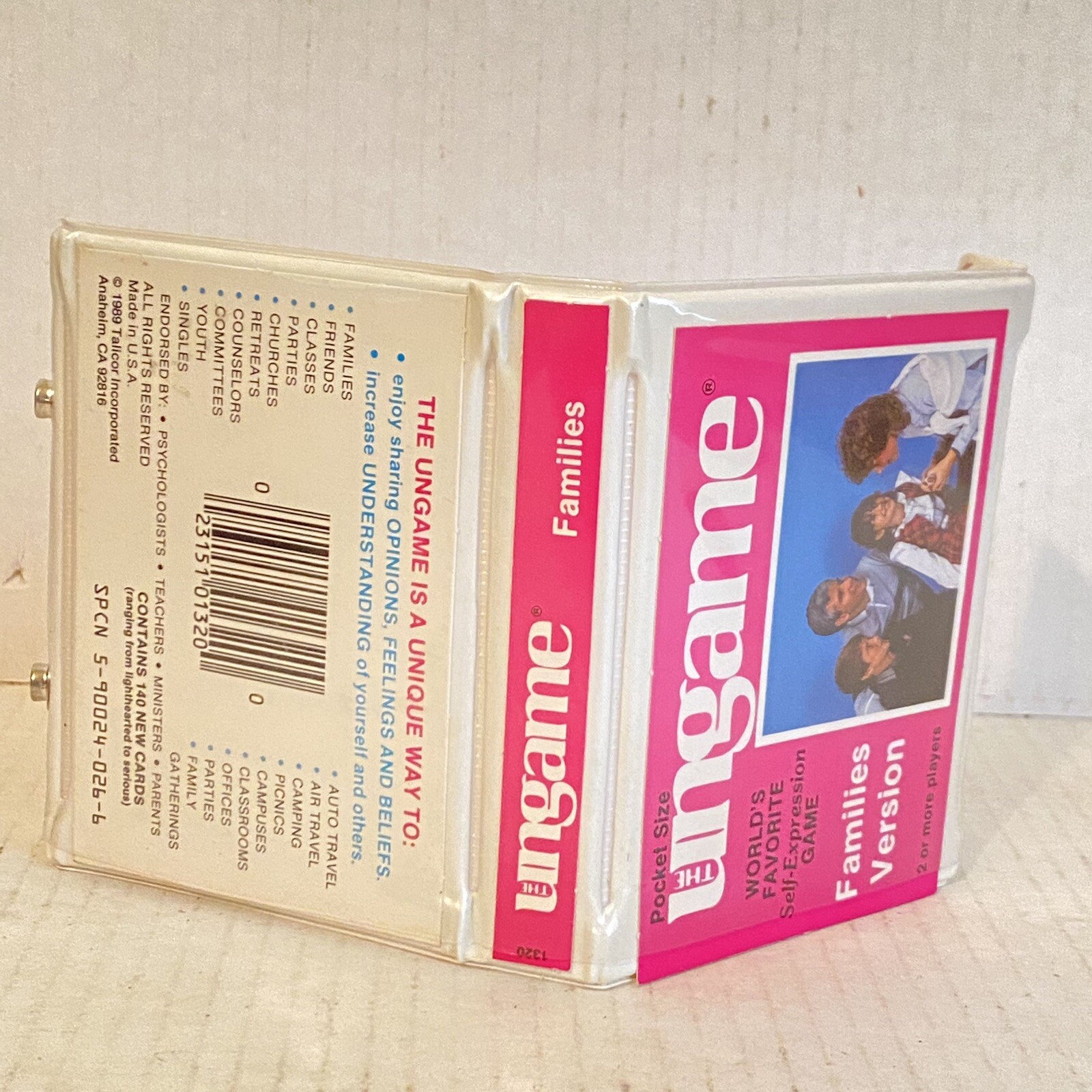Vintage 1989 Pocket Size The Ungame Families Version All Ages 2 or More Players