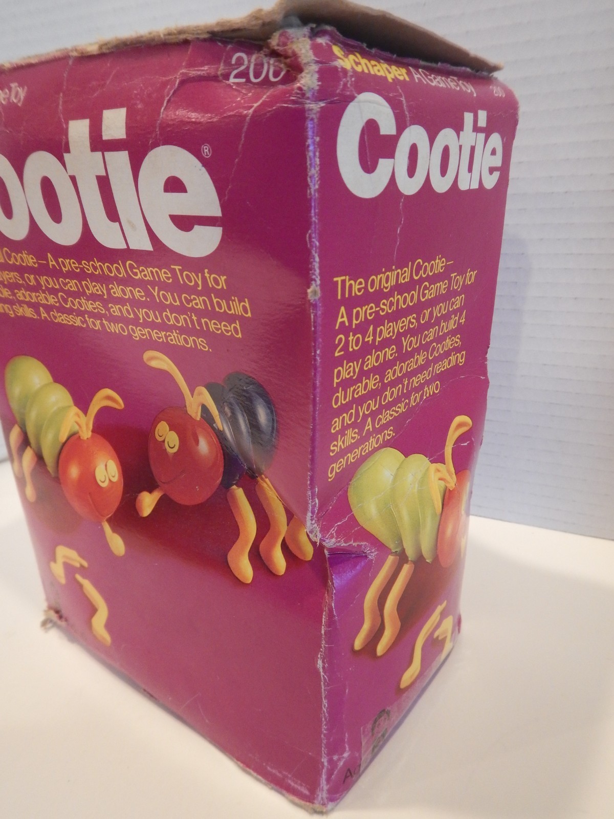 Vintage 1976 Schaper Cootie Game Toy COMPLETE Set with Original Box