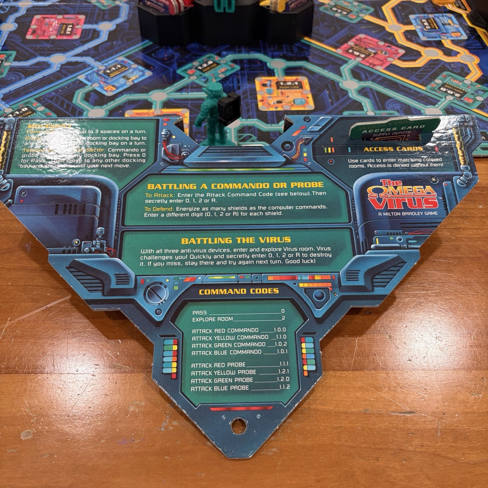Vintage 1992 THE OMEGA VIRUS MB Electronic Board Game 99% COMPLETE Tested Works