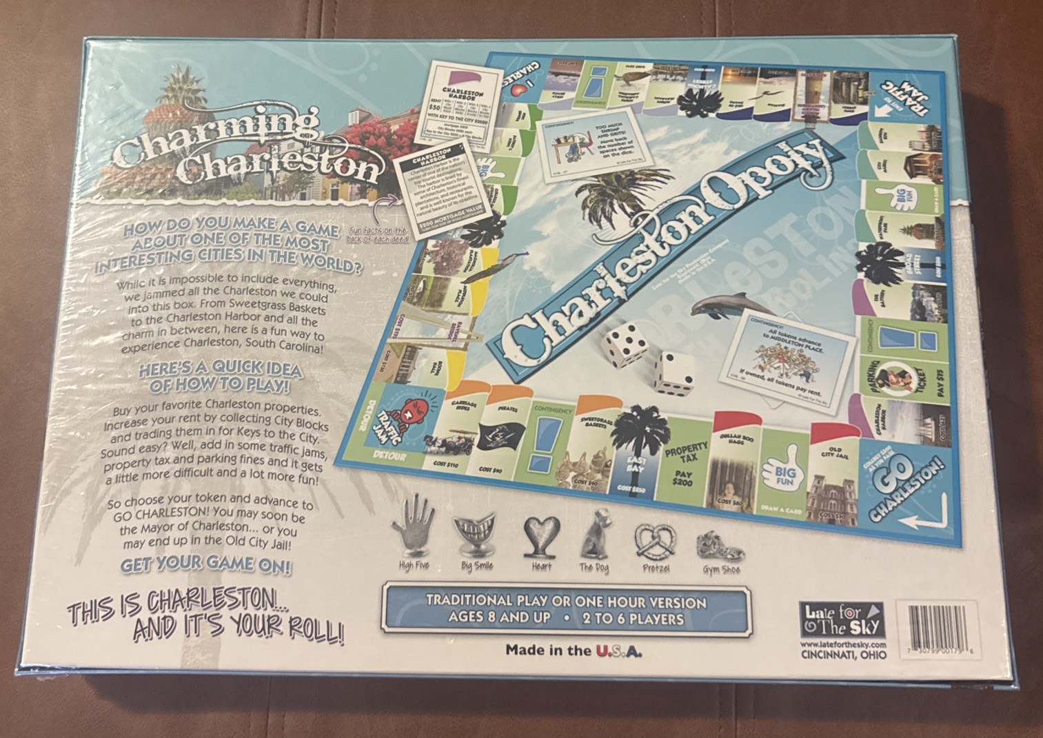 Late for the Sky Board Game Charleston SC Charleston Opoly Brand New/Sealed