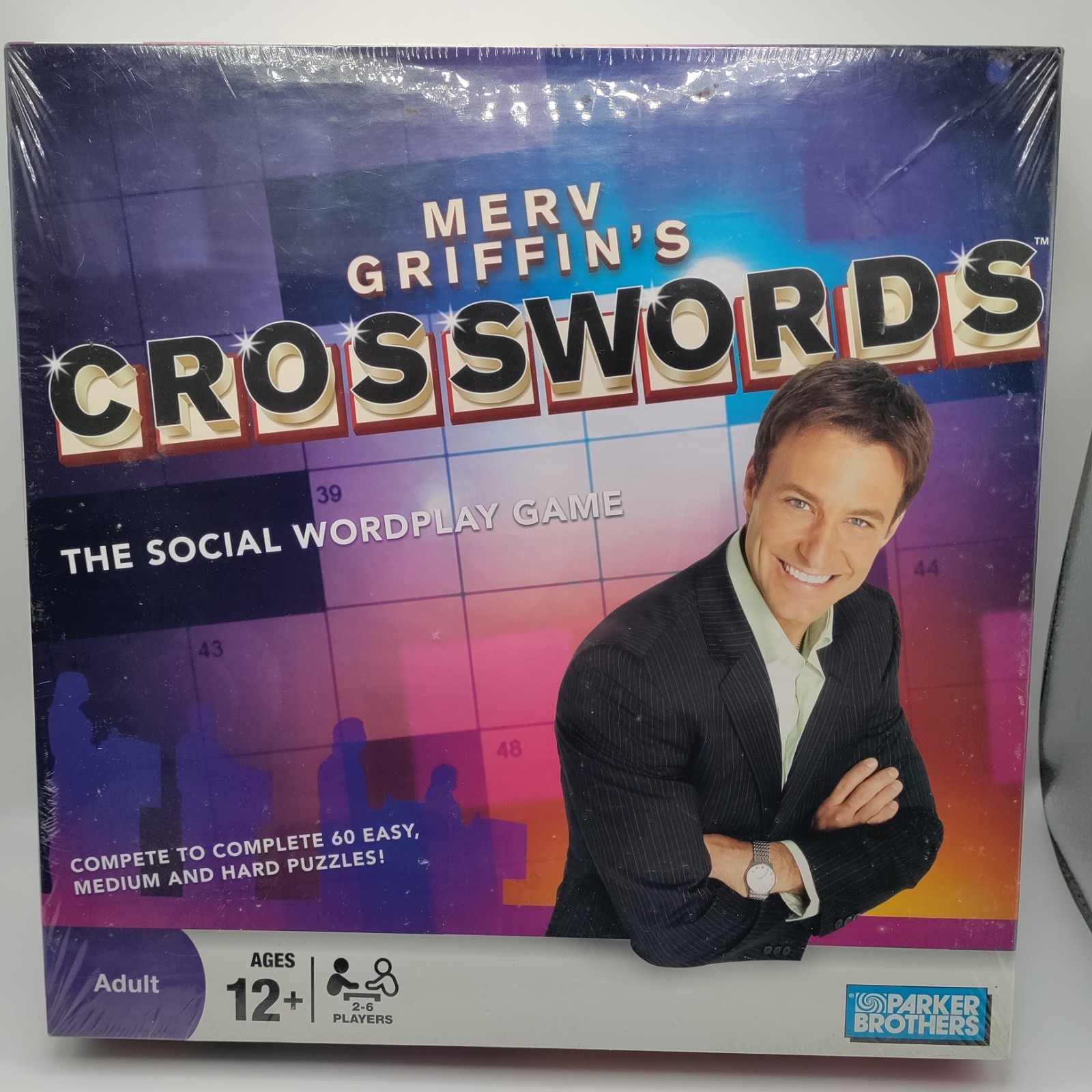 Merv Griffin’s Crosswords Social Wordplay Board Game 2008 Parker Brothers New