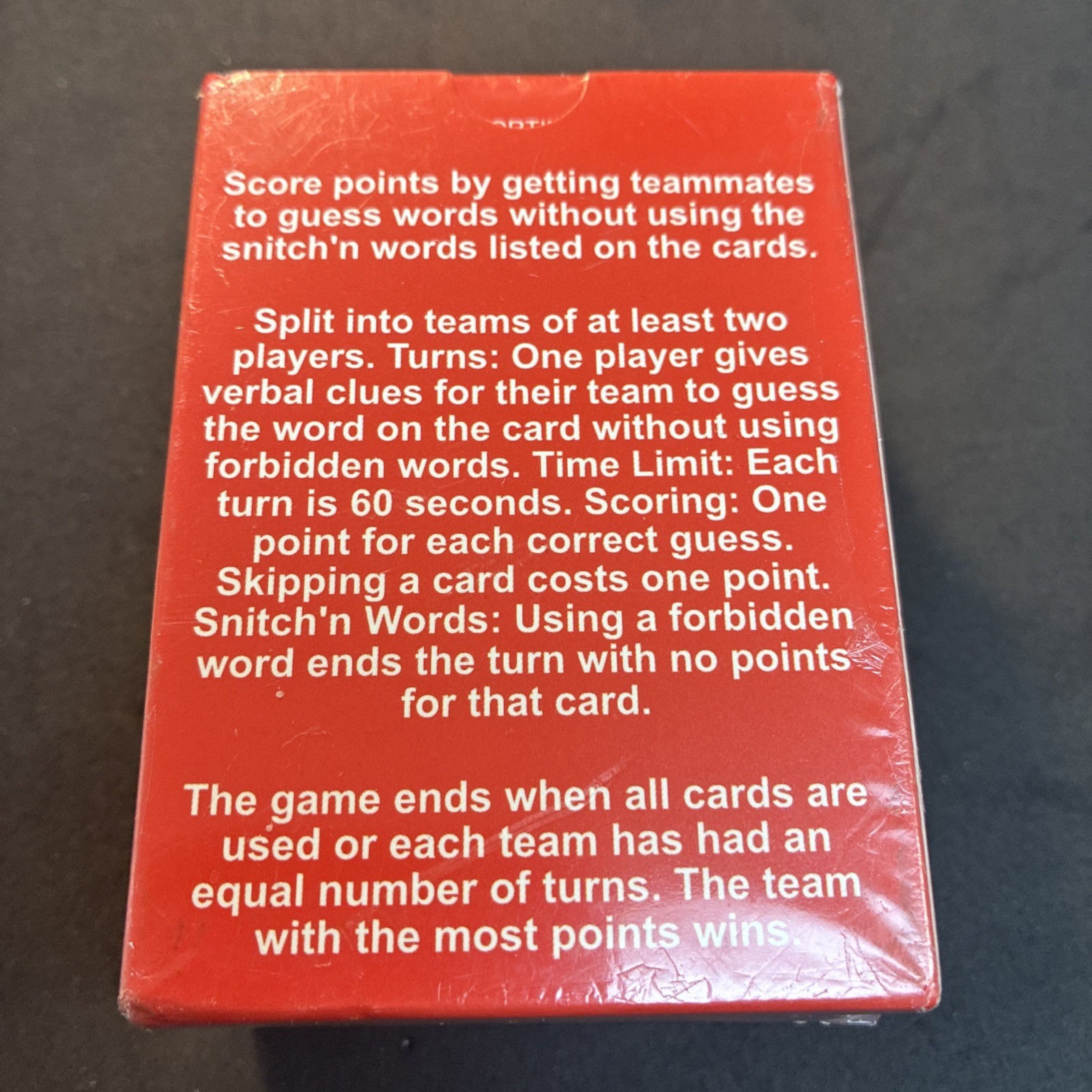 Card Plug Don’t Snitch Urban Word Challenge Game – Family Party – New Sealed –