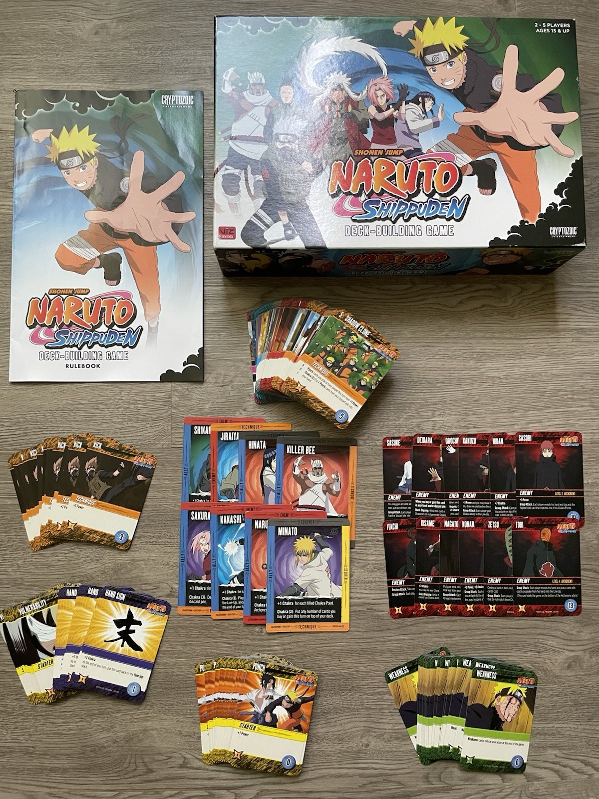 Naruto Shippuden Deck-Building Game by Cryptozoic (Incomplete, Missing 2 Cards)
