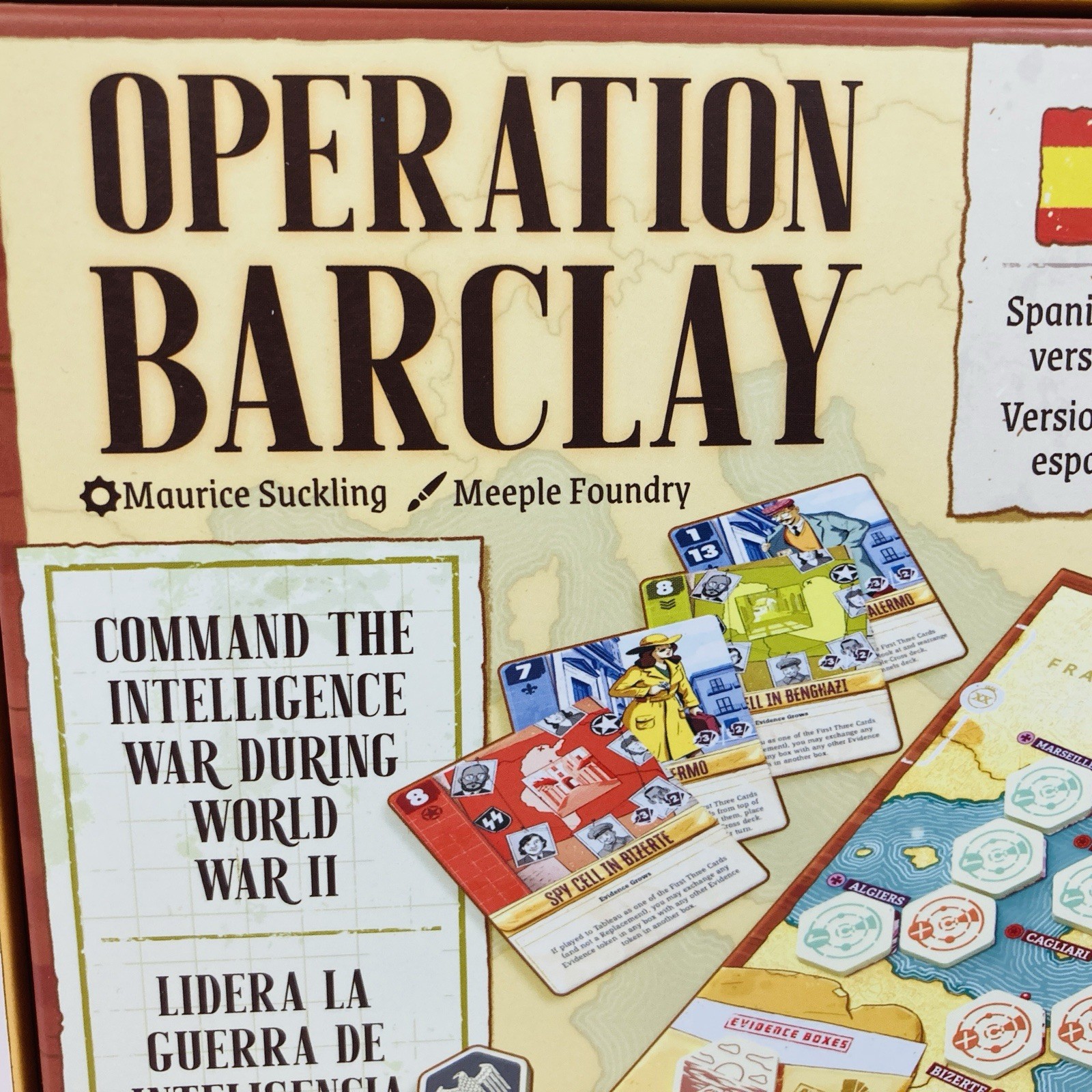 OPERATION BARCLAY BOARD GAME + ACRYLIC TILES english & spanish salt & pepper EUC