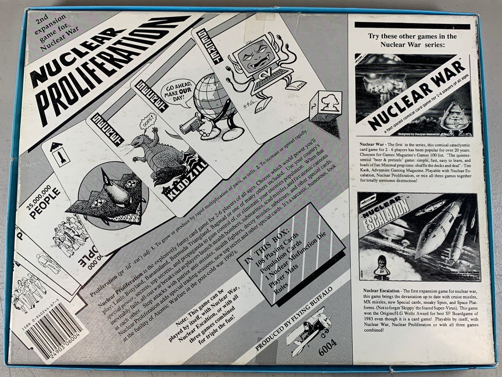 READ! 1992 Flying Buffalo #6004 Nuclear Proliferation + War & Escalation? Game
