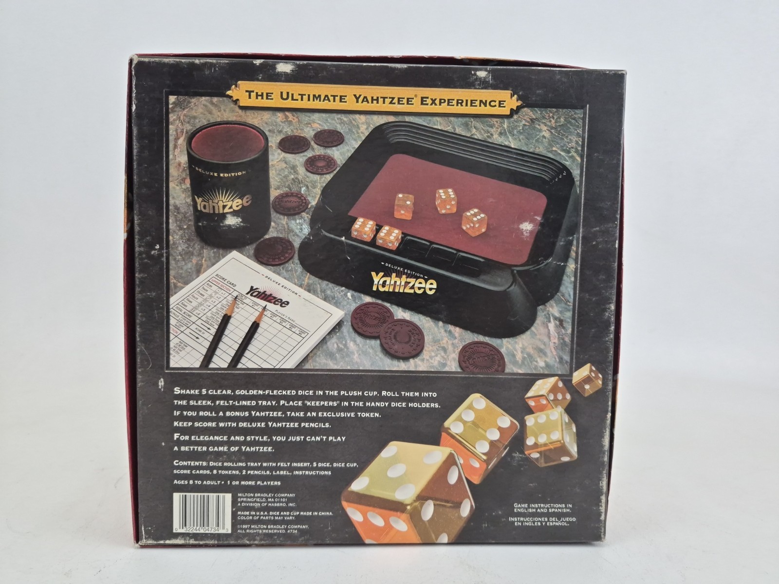 Milton Bradley Deluxe Edition Yahtzee Dice Game 1997 Complete