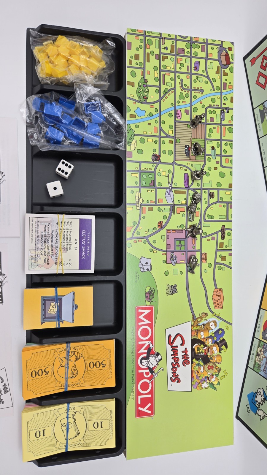 The Simpsons Monopoly Game Welcome To Springfield 2001 Complete Vtg Family Game