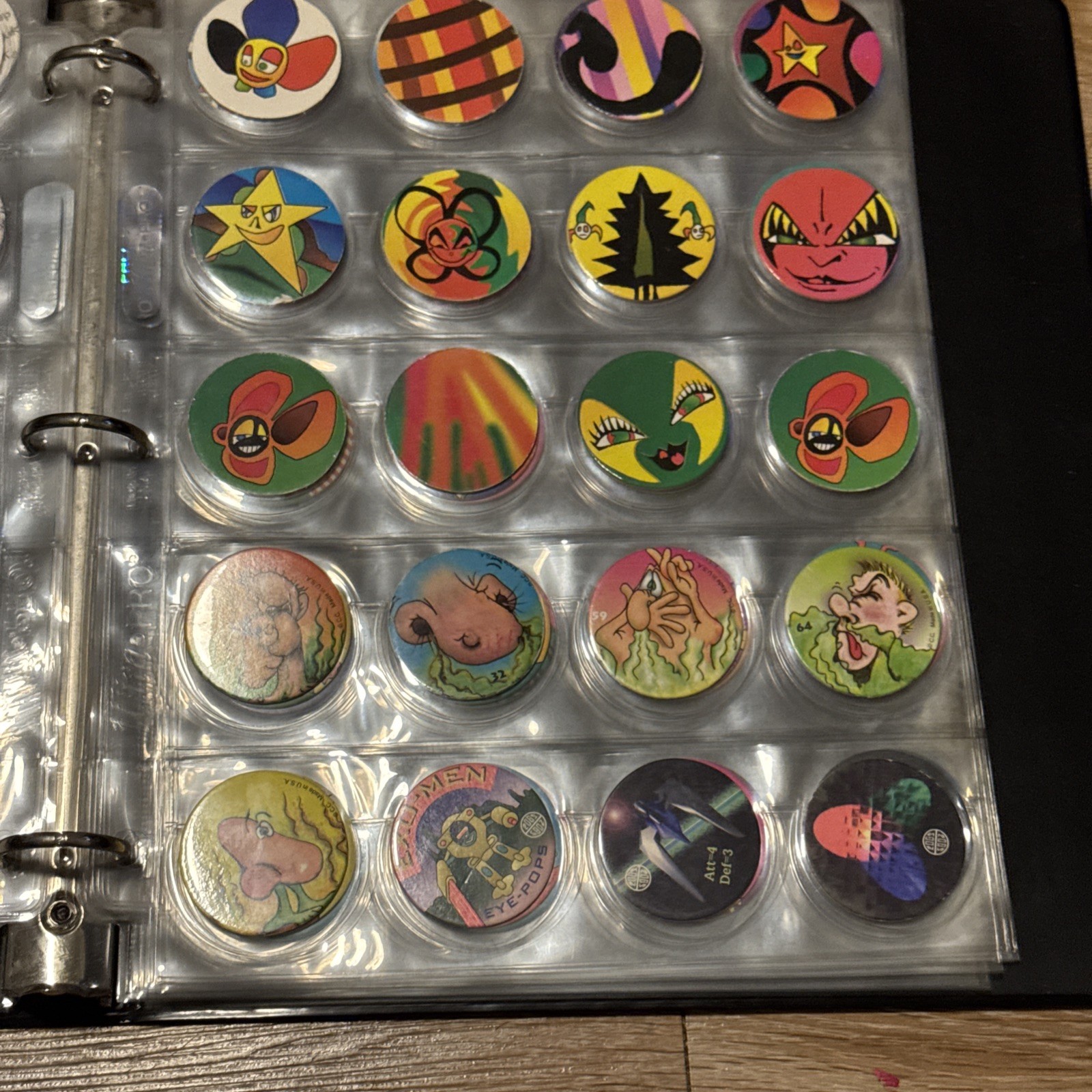 8 Page Pog Cap Collector Album With 160 Pogs