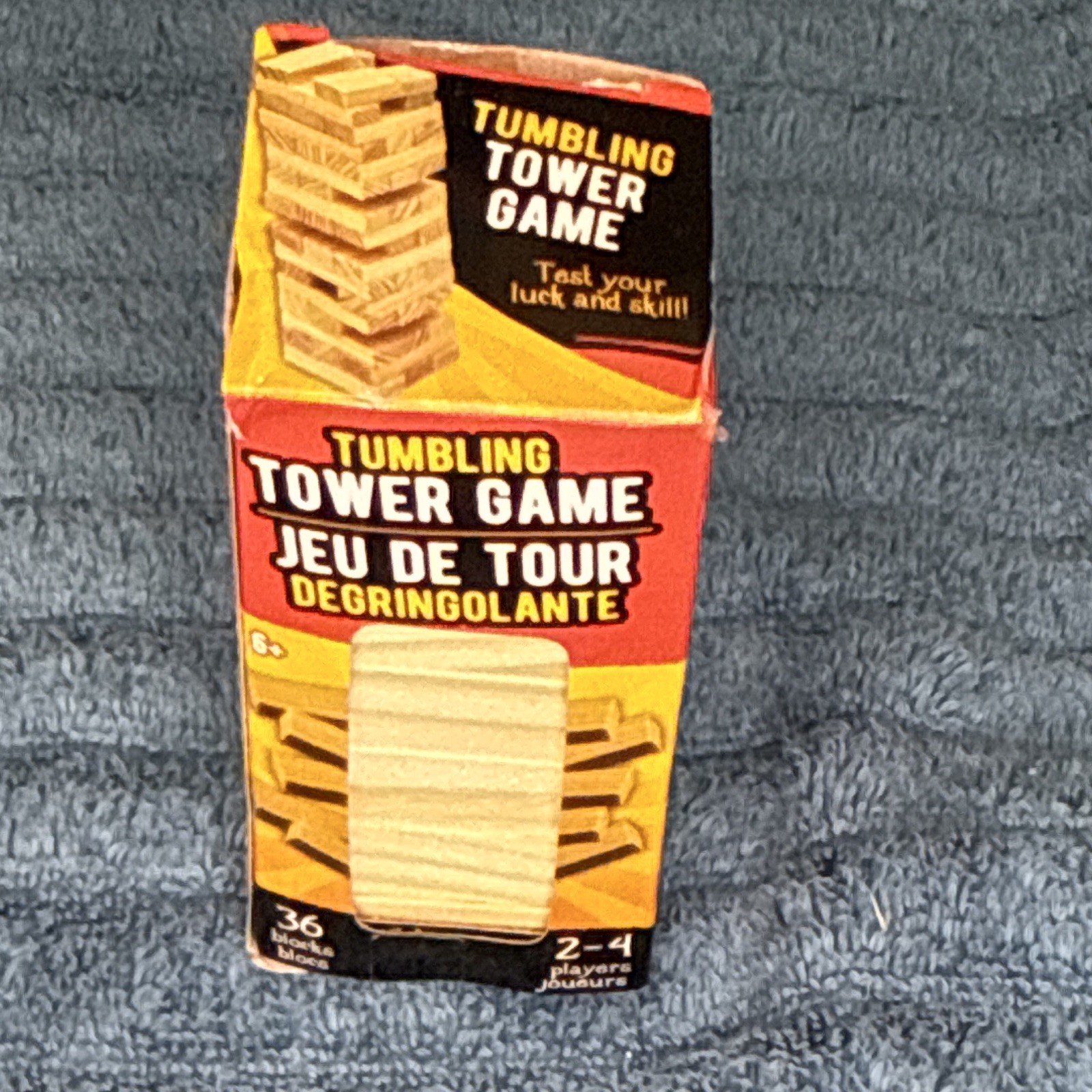 Greenbrier Tumbling Tower Game Wooden Block Stacking, 36 Blocks, 2-4, Age 6+