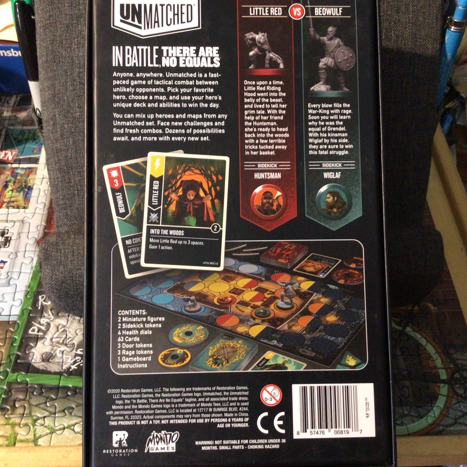 Unmatched – Little Red Riding Hood vs Beowulf Board Card Game Mondo Restoration