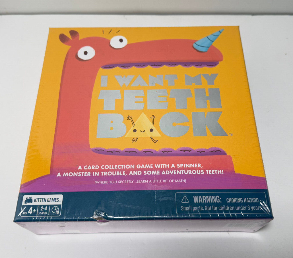 New Sealed Kitten Game I Want My Teeth Back Age 4+ Pre K Youth Child Counting