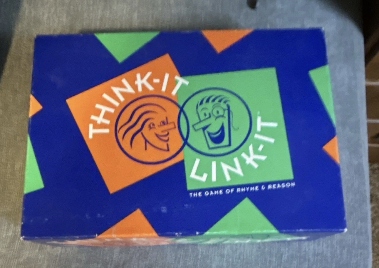 NEW Think-It Link-It Board Game Party Game Rhyme Theme Ages 9 to Adult