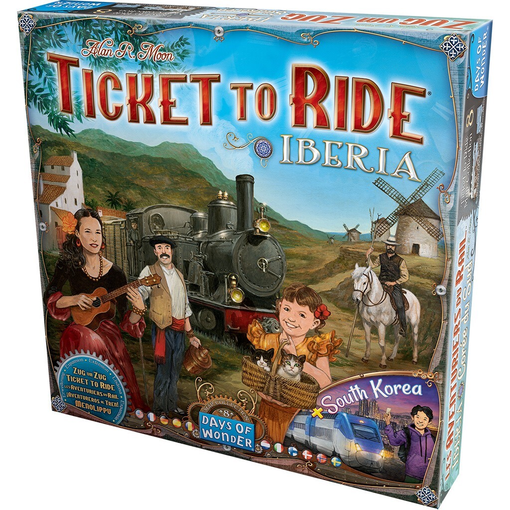 Ticket To Ride Iberia & South Korea Map Collection #8 Game Expansion DOW TTR