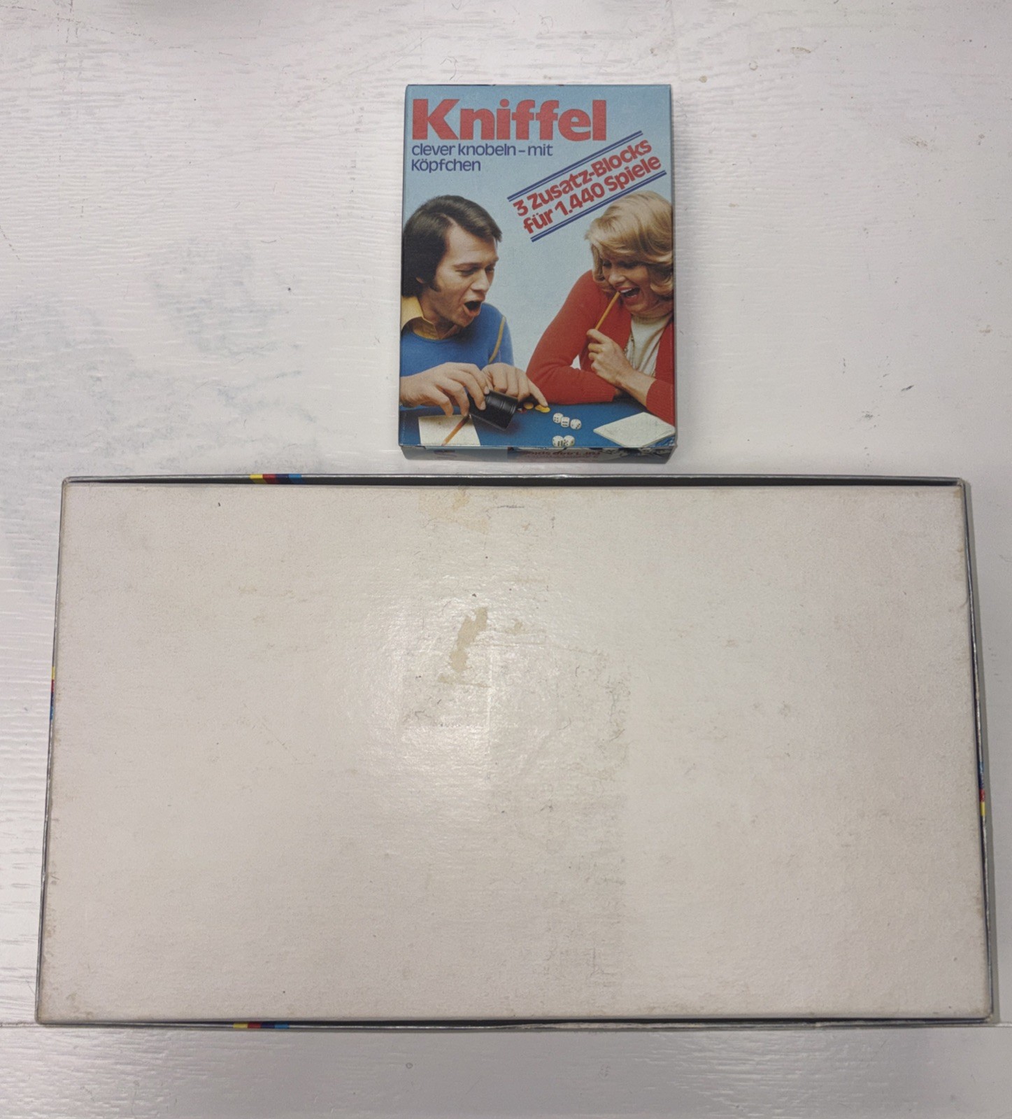 Schmidt Spiele German Kniffel Yahtzee Dice Game Germany New Extra Scorecards 70s