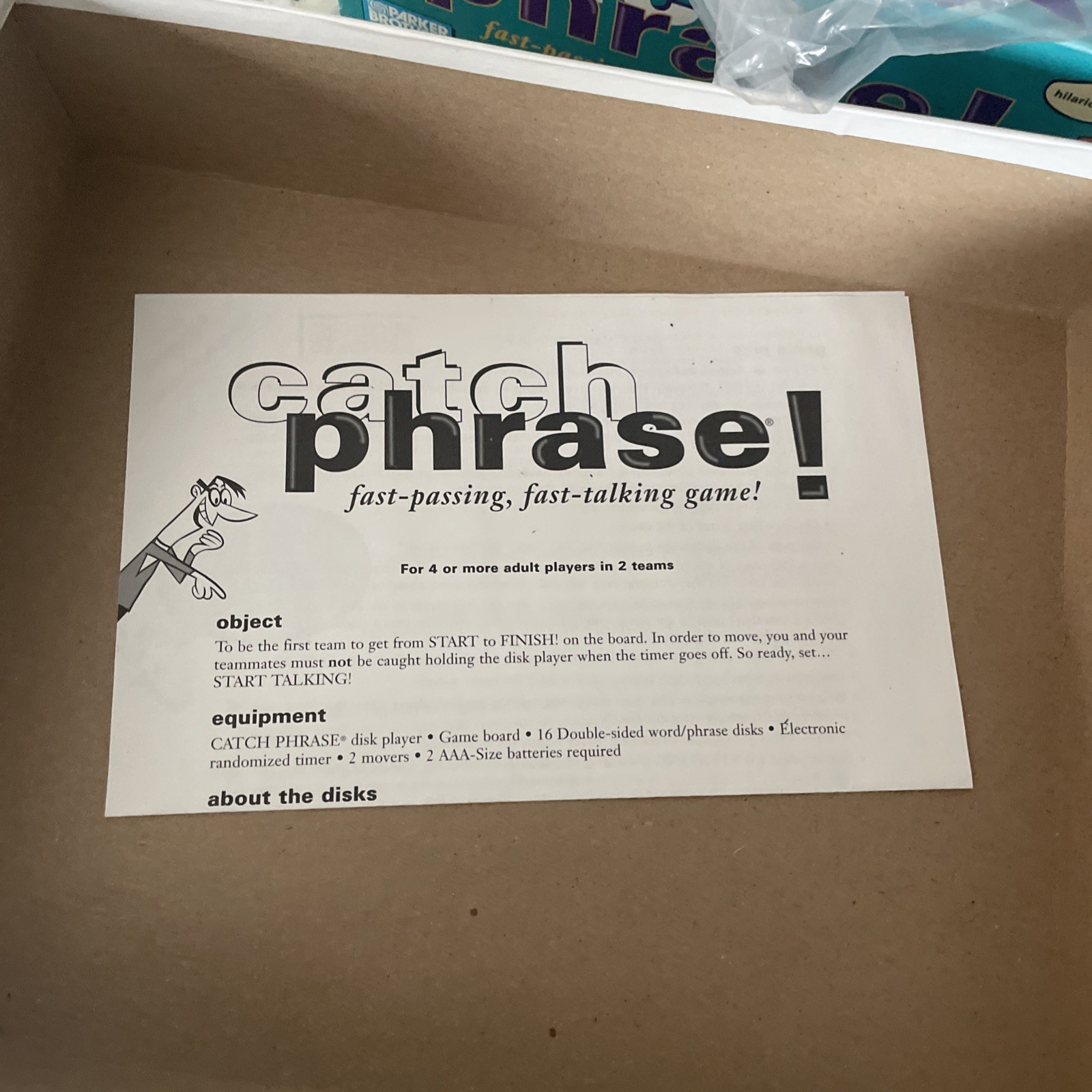Original Catch Phrase Board Game Vintage 1994 Parker Brothers Works Complete