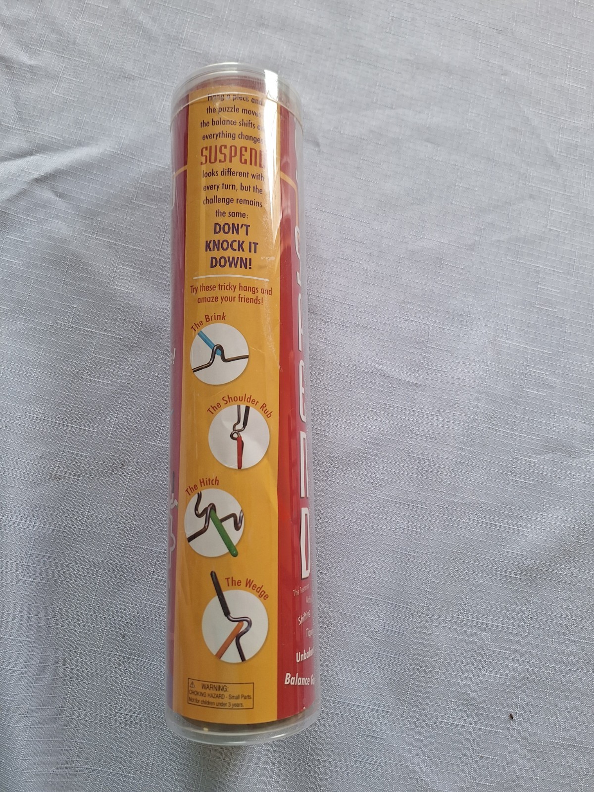 Melissa & Doug Suspend Balance Game Wooden Pieces 1 Player Ages 3+ Tube