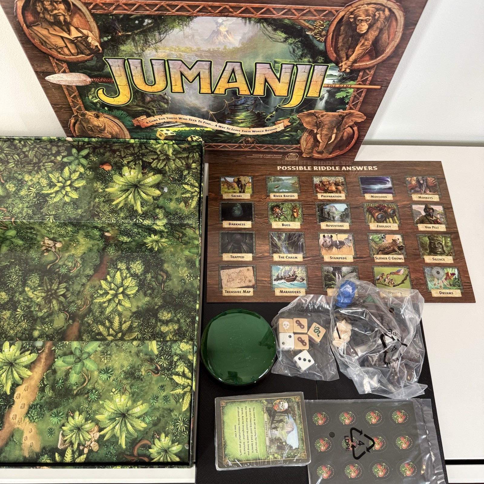 Jumanji The Game: The Classic Scary Adventure Family Board Game COB Never Used