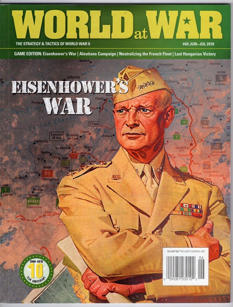 World at War #60 Eisenhower’s War Board Game War Game Magazine Unpunched