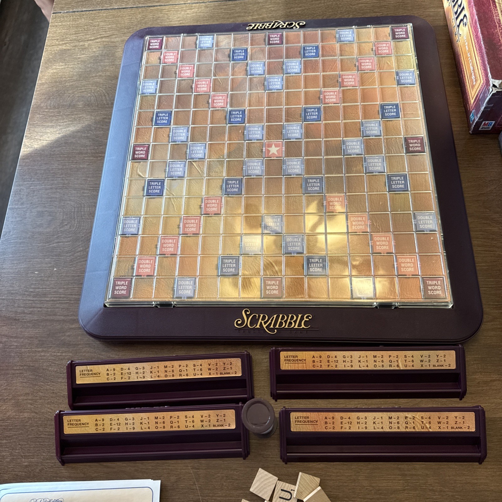 Vintage 1999 Scrabble Deluxe Turntable Edition Board Game Hasbro Complete