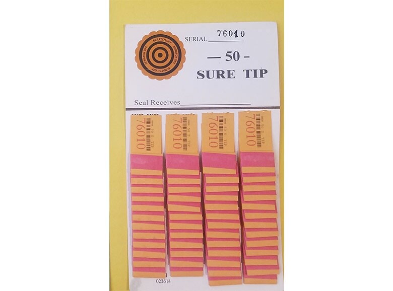12 – “Sure Tip Boards Game” #50 Pull Tabs/Jar Tickets Free Shipping US