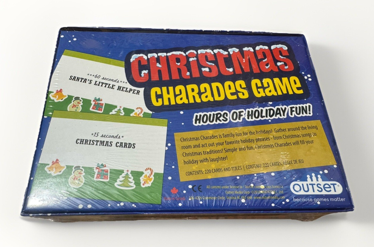NEW set of 2 Christmas Charades & Trivia Games – Holiday Party Game Fun