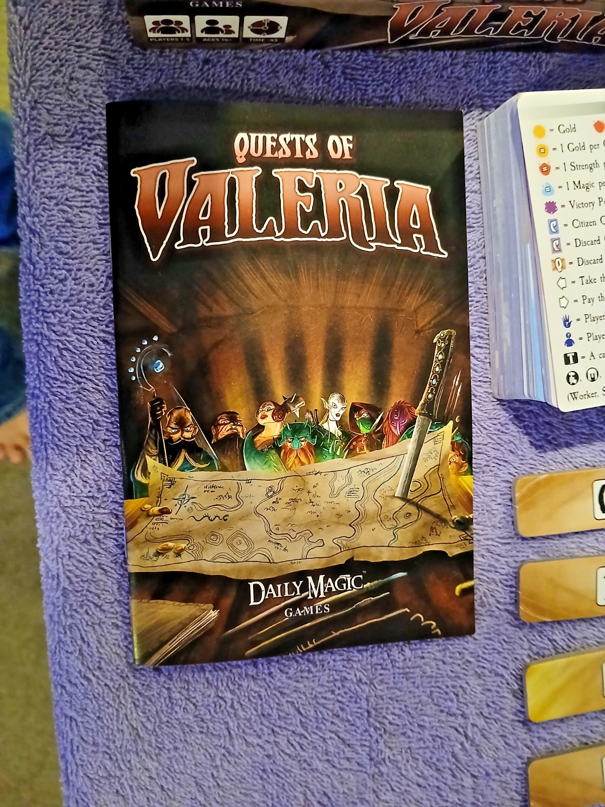 Quests of Valeria Card Game Kickstarter Edition 2016 Complete Excellent Shape.