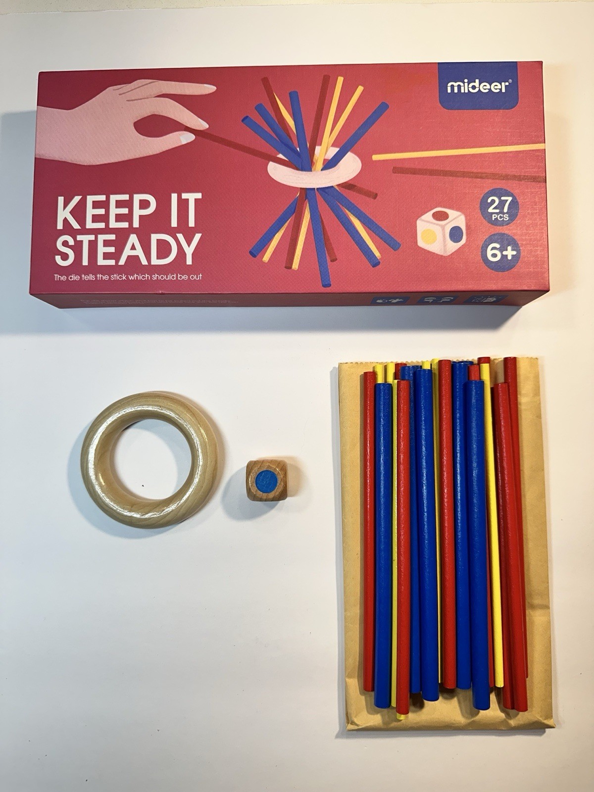 Mideer Keep It Steady Wooden Balance Game 27pcs Ages 6+ Complete