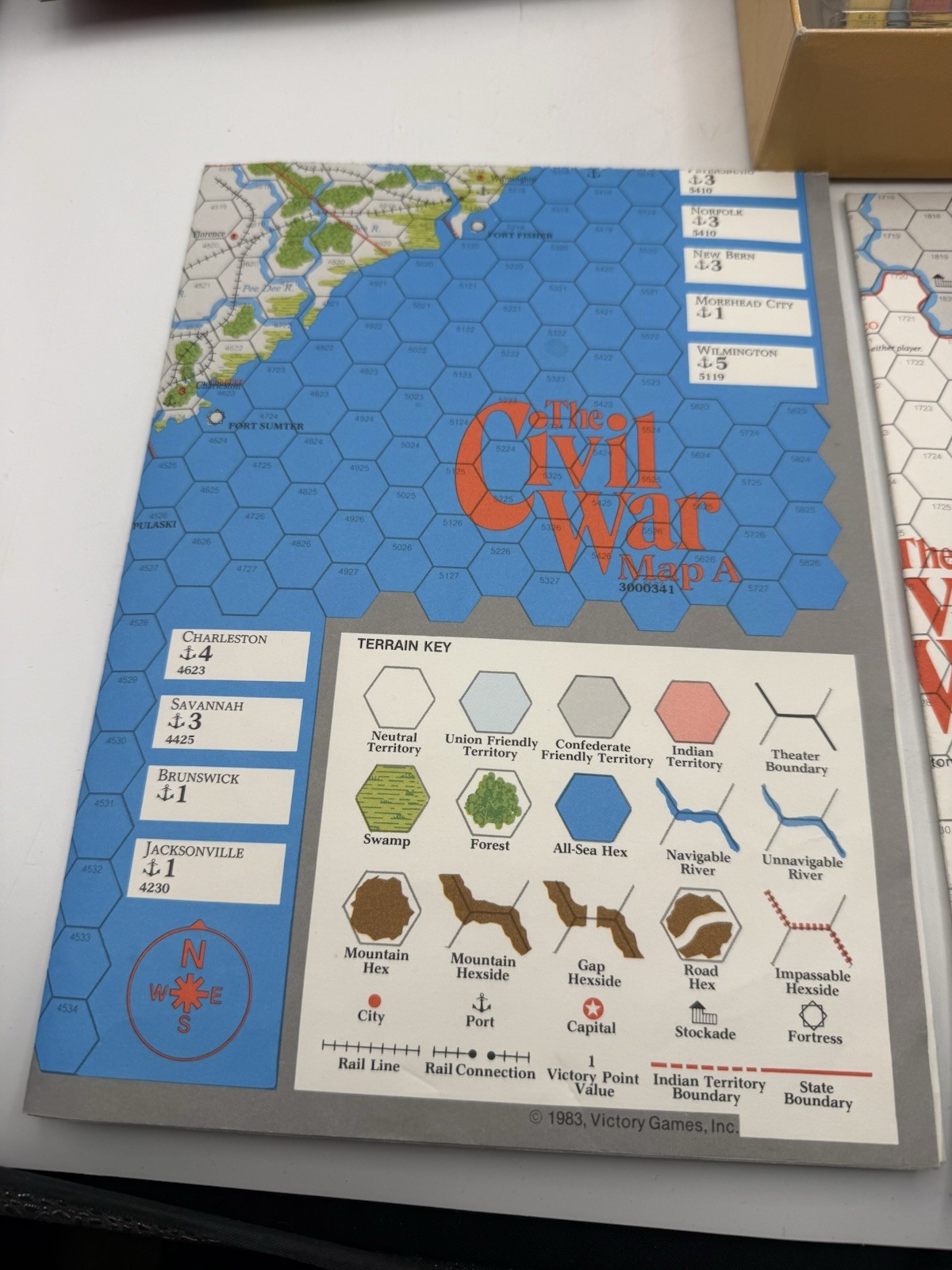 The Civil War 1861-1865 War Board Game in Original Box- 1983 Vintage- COMPLETE