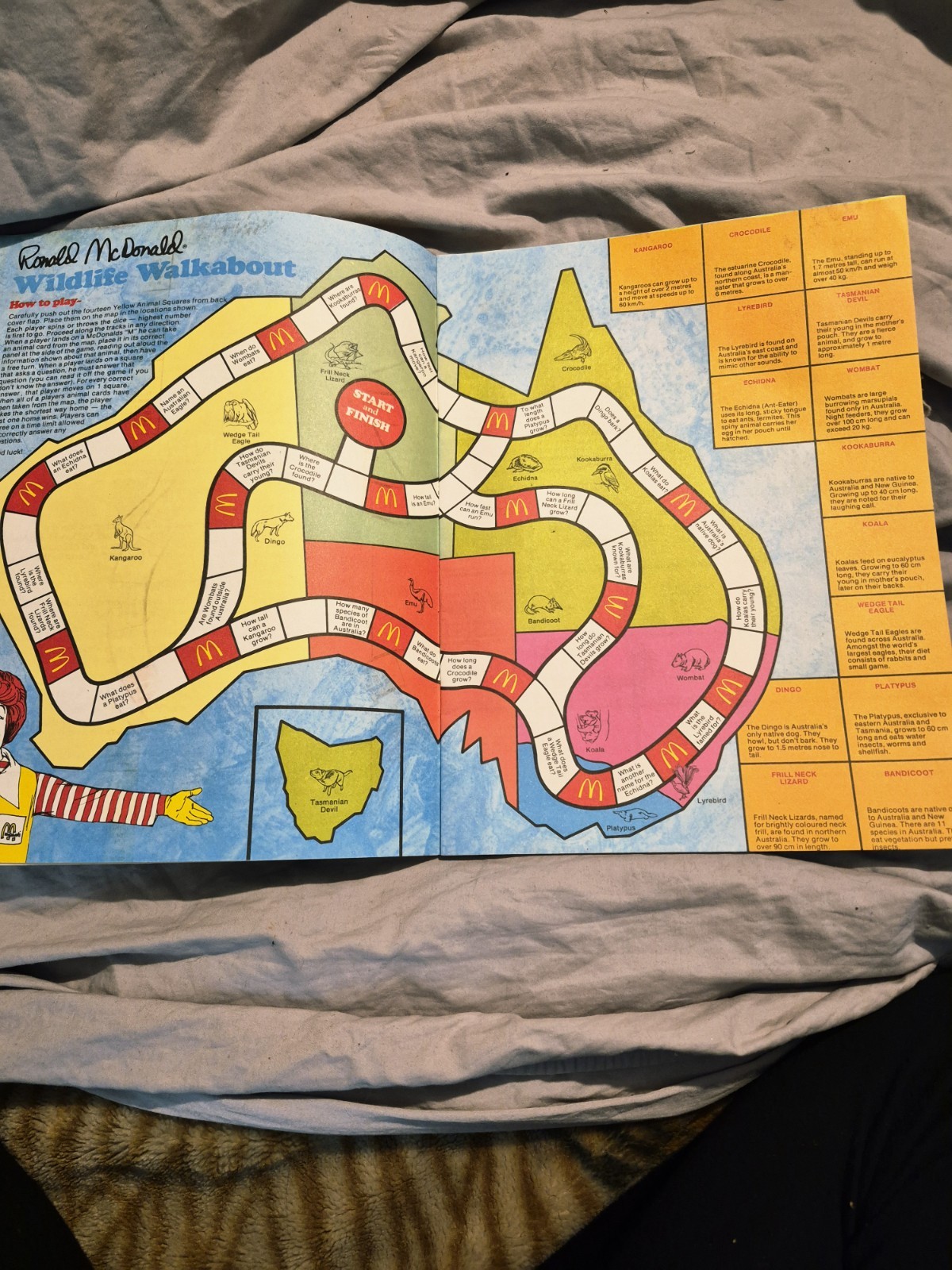 McDonald’s Vintage 1978 Ronald McDonald Friends Games Book Australia 2+ Players