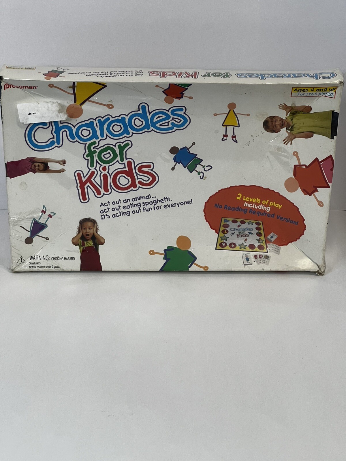 Pressman Charades for Kids Board Game 1999 Sealed New 3003 Ages 4+ 3-6 Players