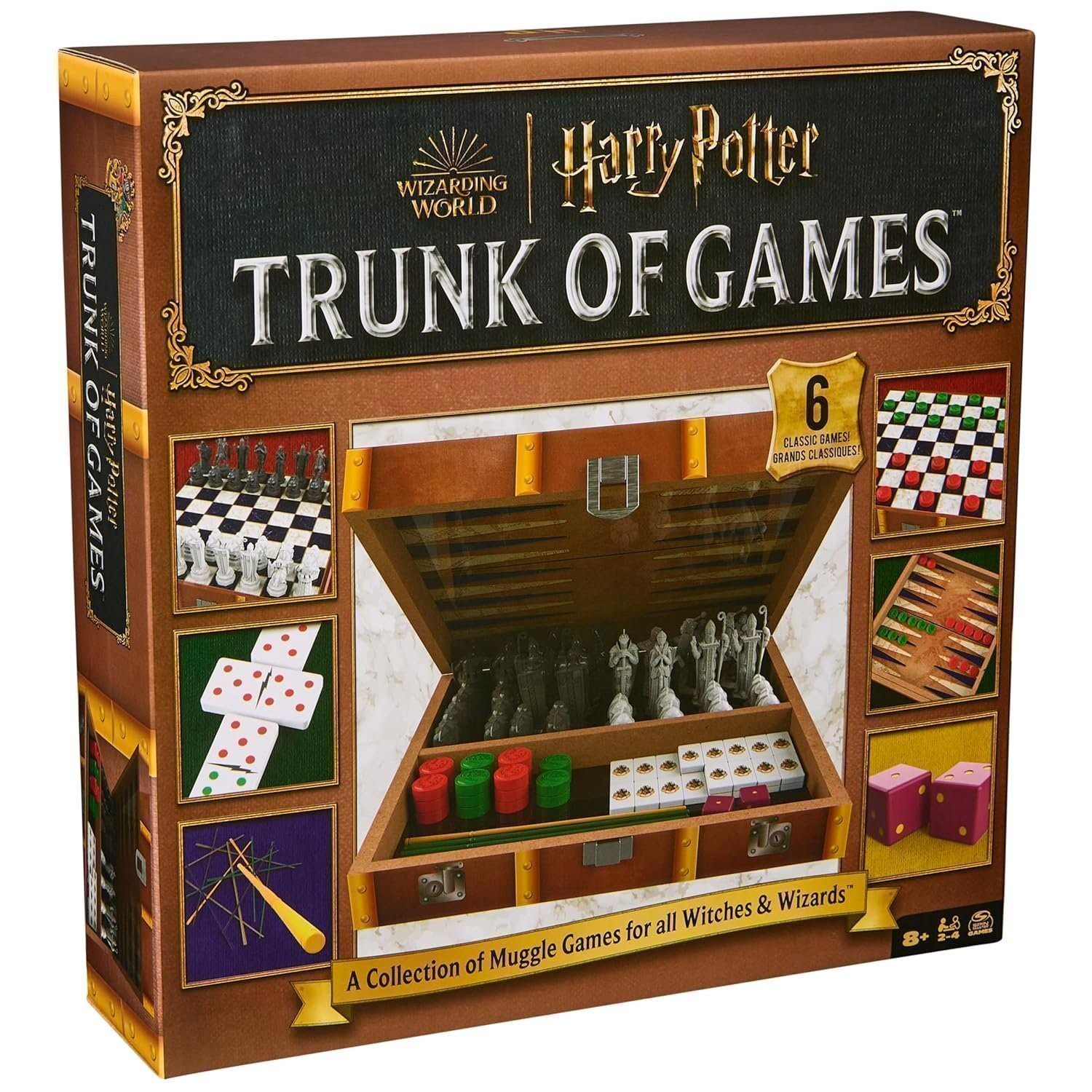 Harry Potter Wizarding World 6-in-1 Wooden Trunk Games Set (Spin Master Games)