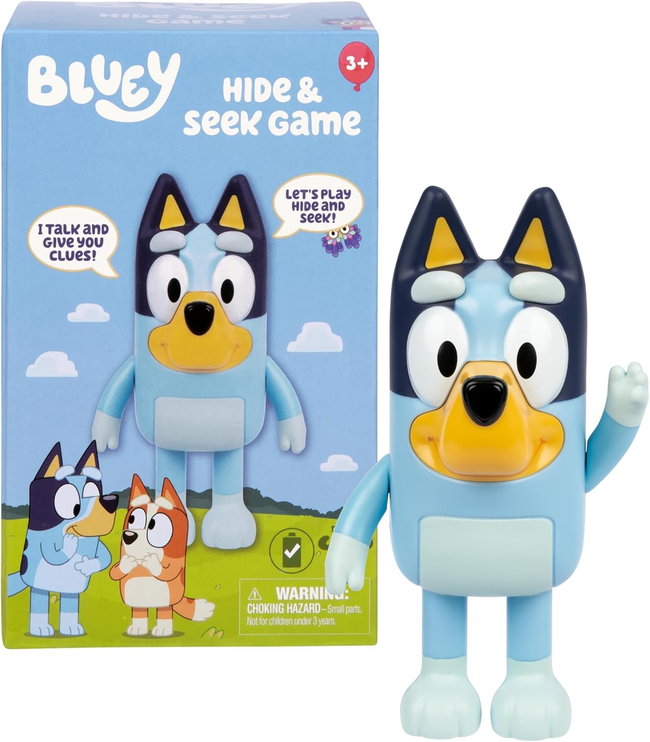 Bluey Game Hide and Seek Figure, Articulated, Musical Kids Figurines with Dance
