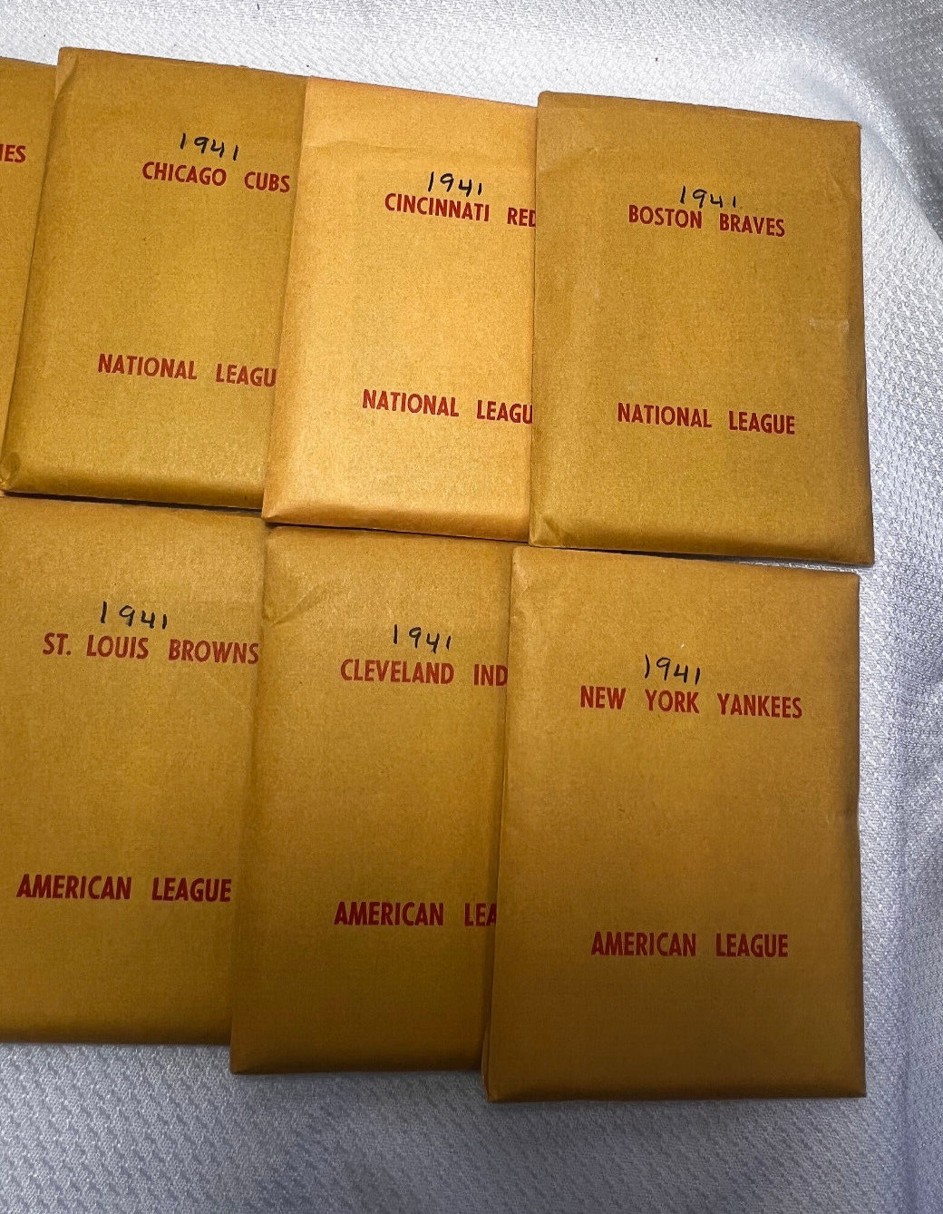 1941 APBA Baseball Cards Made In 1977 16 Teams 20 Players Per Team 12 Is On 56