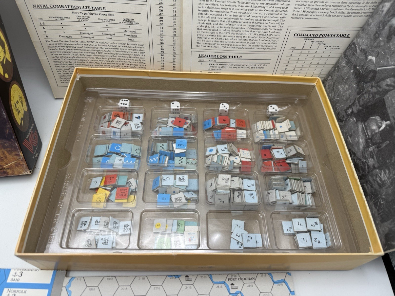 The Civil War 1861-1865 War Board Game in Original Box- 1983 Vintage- COMPLETE