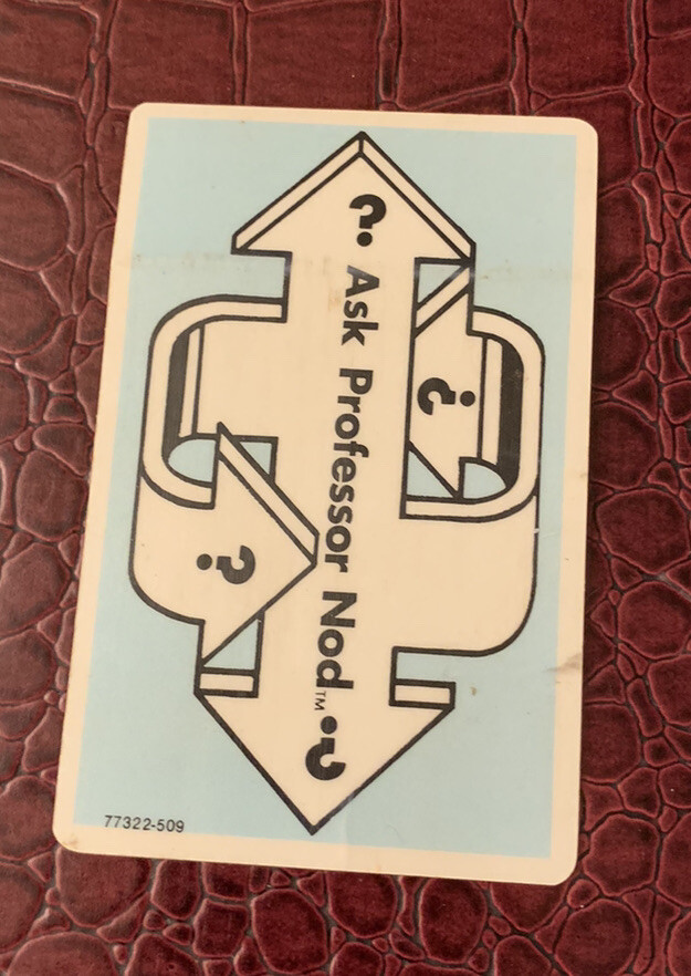 Professor Nod And His Turtle Race Game Replacement Card Gabriel 1977