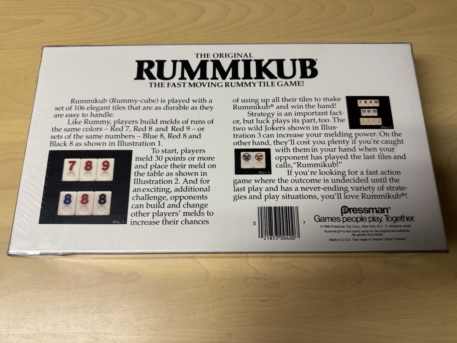 Vintage The Original Rummikub Game Rummy Tile Pressman 1990 Brand New Sealed