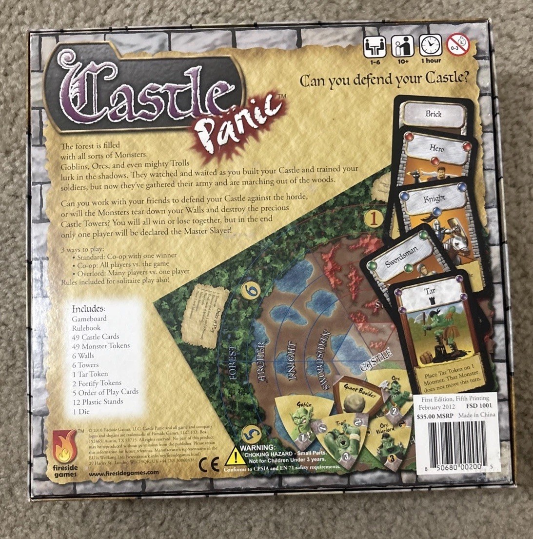 Castle Panic: A Cooperative Tower Defense Board Game Fireside Games – Complete