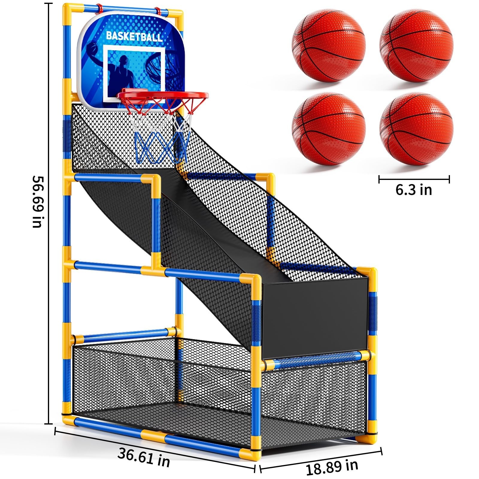 NIPLOOOW Arcade Basketball Game Set for Kids 3-12 Years Old, Kids Basketball …