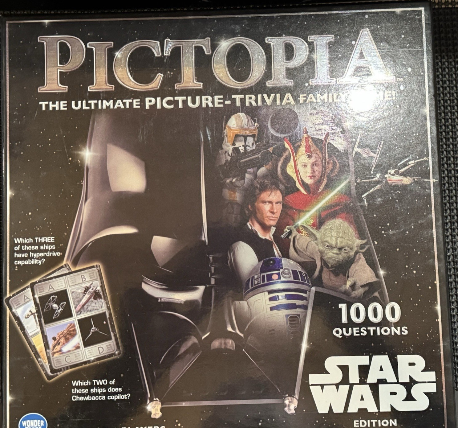 Wonder Forge Pictopia Star Wars Edition Trivia Family Game Players PLEASE READ.