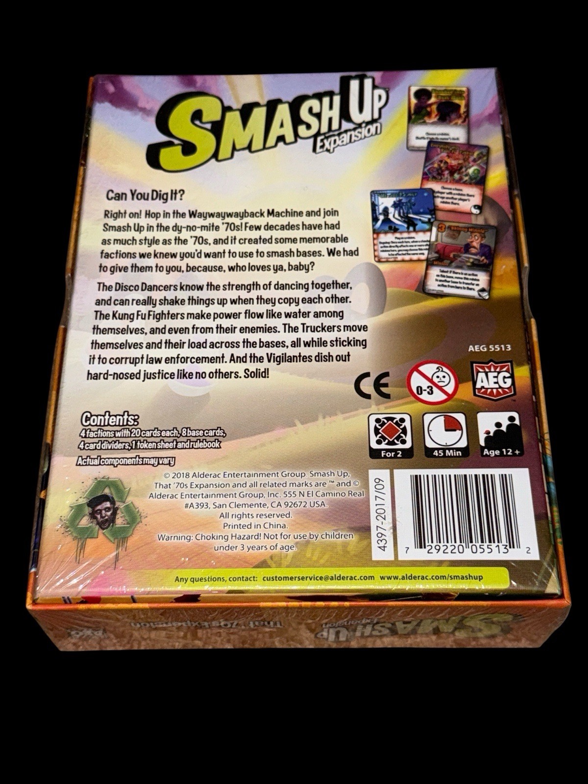 AEG Smash Up: That 70s Board Game Expansion BRAND NEW SEALED Paul Peterson 2018